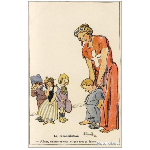 CPA illustr�e Cl�ment  Suisse Guerre 1914-18