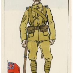 CPA illustr&eacute;e HCF Soldat Angleterre Guerre 1914-18