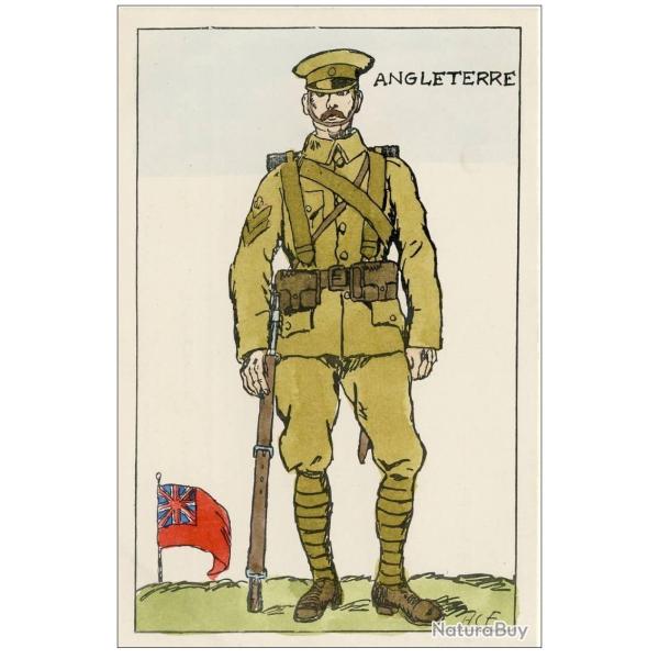 CPA illustr�e HCF Soldat Angleterre Guerre 1914-18