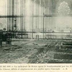 CPA 51 MARNE REIMS Guerre 1914 bombardement de la cath&eacute;drale Allemands