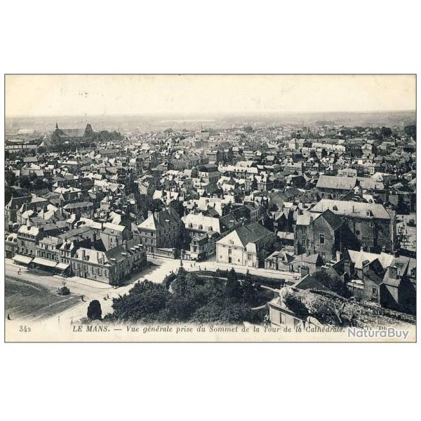CPA 72 SARTHE Le Mans Vue g�n�rale + Tampon militaire