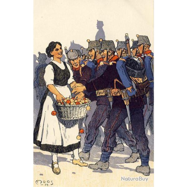 CPA illustr�e Carl MOOS SUISSE Arm�e Suisse Guerre