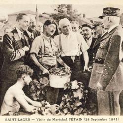 CPA 69 RHONE SAINT LAGER Visite du Mar&eacute;chal P&eacute;tain