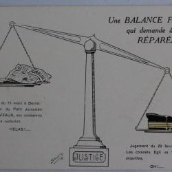 CPA illustr&eacute;e SALVIC Politique Justice Suisse Guerre