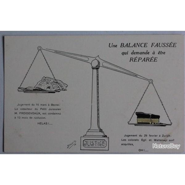 CPA illustr�e SALVIC Politique Justice Suisse Guerre