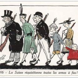 CPA illustr&eacute;e SALVIC Politique Justice Suisse Guerre