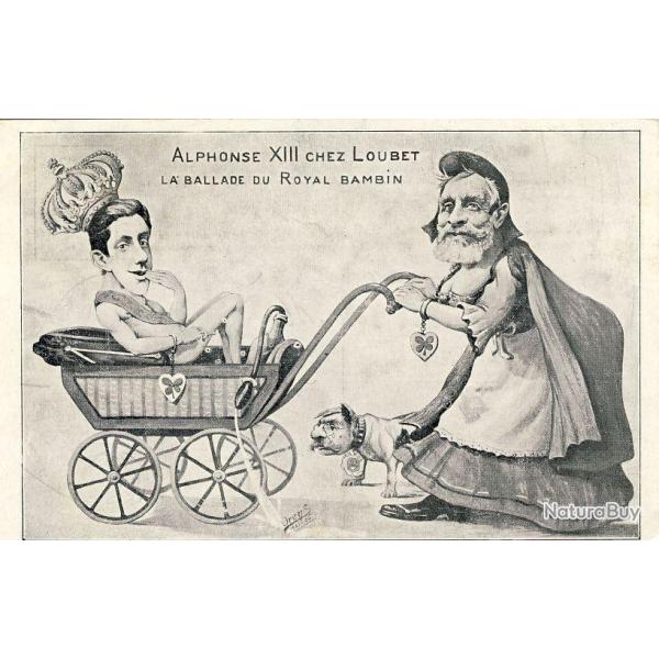 CPA Illustr�e ORENS Satire politique Alphonse XIII