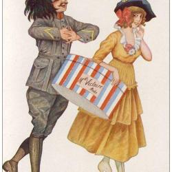 CPA illustr&eacute;e SAGER Xavier L&acute;entente des alli&eacute;s Guerre