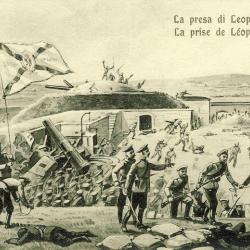 CPA Illustr&eacute;e Italie La prise de L&eacute;opol Guerre 1914-18
