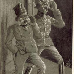 CPA Illustr&eacute;e GIB Italien cavalieri della luna Guerre