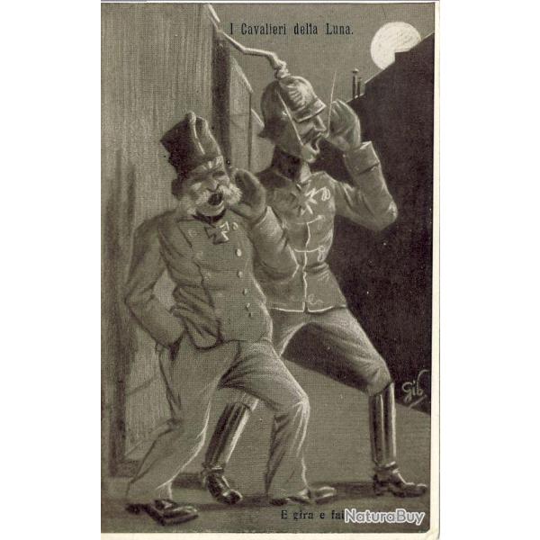 CPA Illustr�e GIB Italien cavalieri della luna Guerre