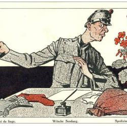 CPA Illustrateur CHATILLON Soldat Humour Satire Guerre