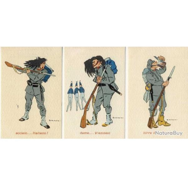 CPA Illustrateur BIANCHI Italie Militaire Soldat Propagande