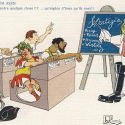 Illustrateur JONNI R. (Italien) Satire Humour Soldat Guerre