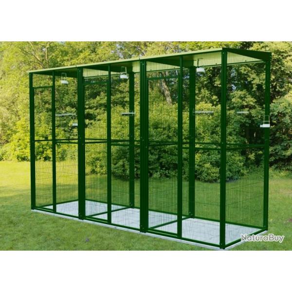 Volire jardin 3x1x2 m spar en trois volire jardin voliere canari voliere XXL cielterre-commerce