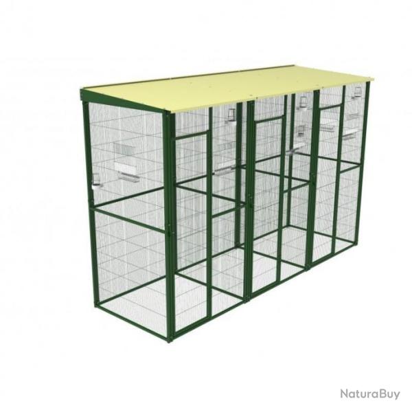 Volire jardin 3x1x2 m spar en trois volire jardin voliere canari insparable cielterre-commerce