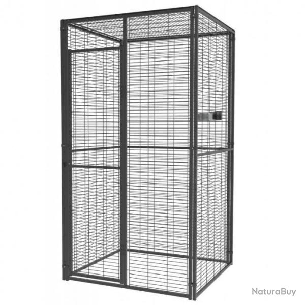 Volire panoramique 1x1x2 m toit maille cage perroquet volire exterieure ara cielterre-commerce