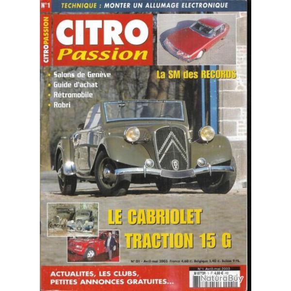 citro passion 1, cabriolet traction 15 g, la sm des records, choisir sa citroen, salons divers