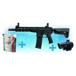 Pack replique AEG LT-02C MK18 MOD0 M4 avec point rouge et silencieux 1J Lancer Tactical