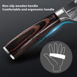 Set Couteau Japonais Pro Santoku Style Damas-3pcs-Set 4
