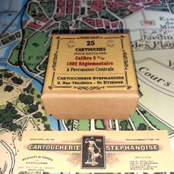 8 mm 1892 (Cartouche. St&eacute;phanoise): Reproduction boite munitions (vide) Collection CS 8606107