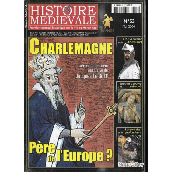 histoire m�di�vale n�53 charlemagne, l'art du combat 2, anges musiciens, dijon n�cropole ducs de bou