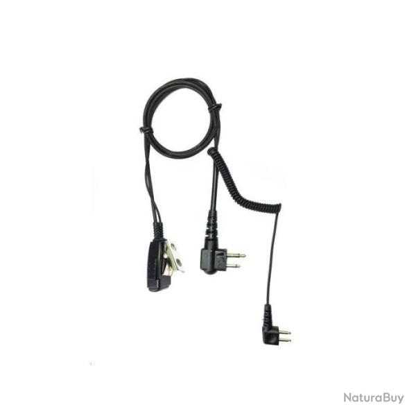 Cble Micro AlphaComSud pour Casque Antibruit Prise Coude Motorola / Midland - G15