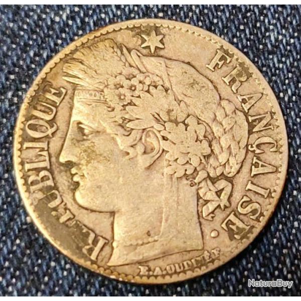 1 franc C�r�s, Troisi�me R�publique, petit A 1871 Paris.
