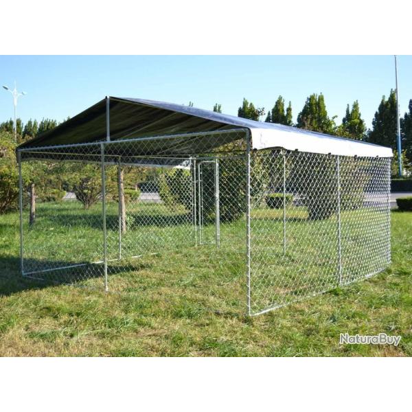 Chenil 16 m� cloture enclos chien parc exterieur CHENIL GALVAchenil grillag� cielterre-commerce
