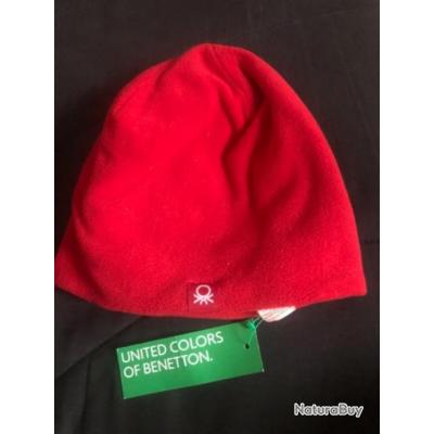 1 bonnet enfant 12 / 18 mois rouge logo benetton - Chapeaux, casquettes ...