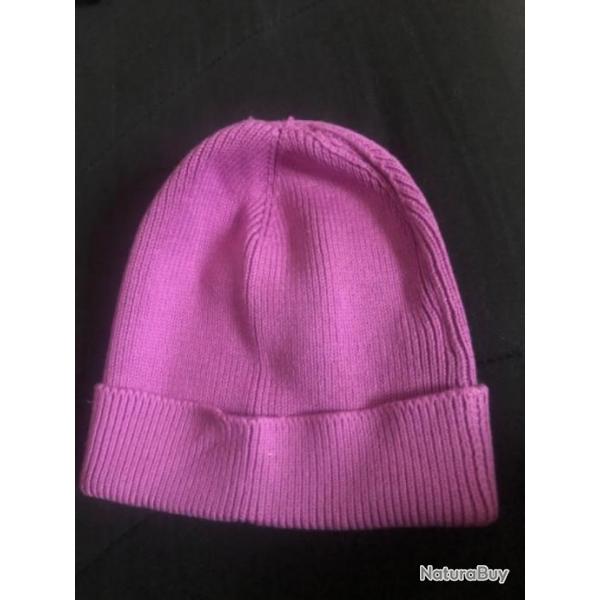 1 bonnet enfant 12 / 18 mois violet petite maille benetton
