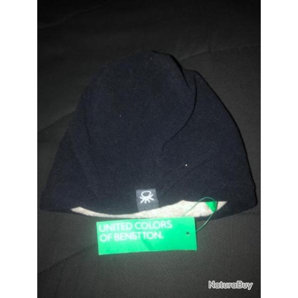 1 bonnet enfant 9 / 12 mois noir  benetton