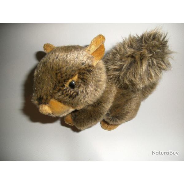 PELUCHE ECUREUIL ASSIS HT: 19cm env.