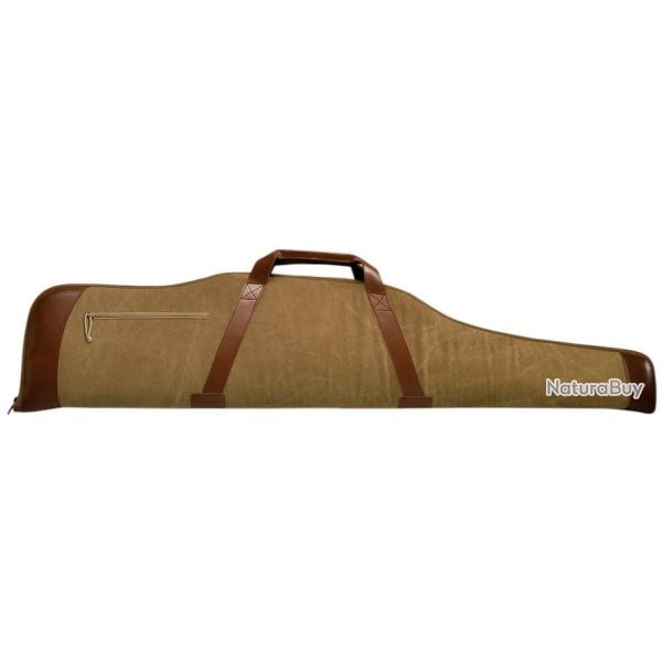 PROMO ! Fourreau carabine avec lunette pisteurs canevas marron 127CM