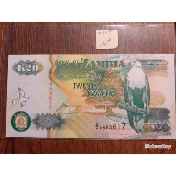 Zambie . 20 Kwacha 1992 neuf