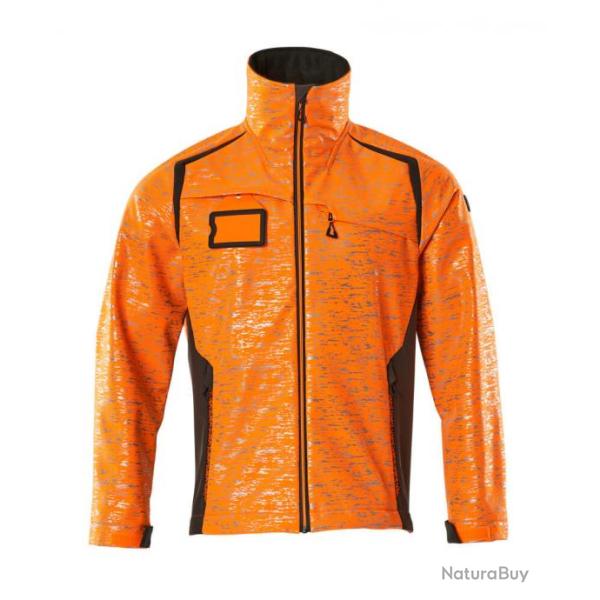 Veste softshell avec effets rflchissants Mascot Accelerate Safe 19202 291 Hi vis orange bleu ptro