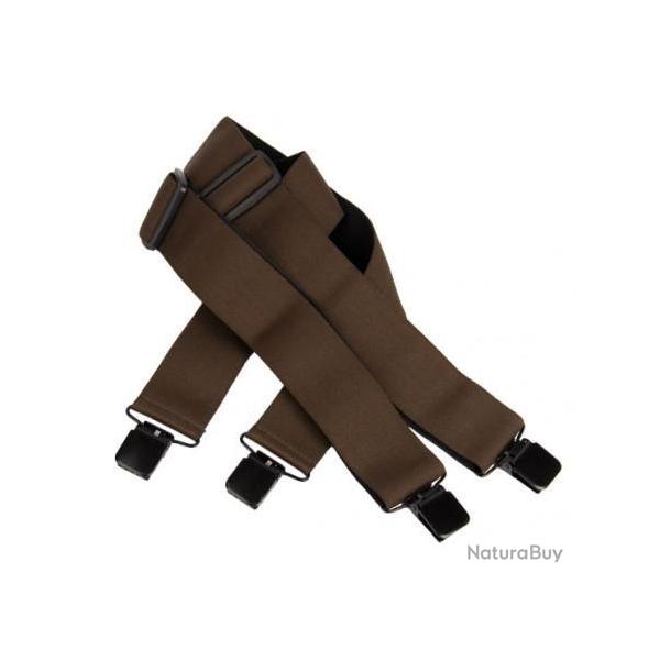 BRETELLES SOMLYS MARRON A PINCES .