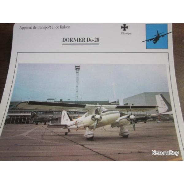 FICHE  AVIATION  TYPE TRANSPORT ET DE LIAISON  /  DORNIER Do 28