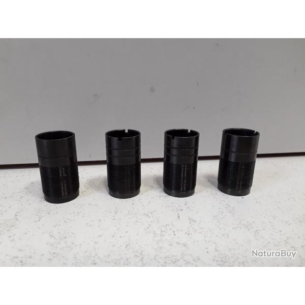 7107 LOT DE 4 CHOKE MOSSBERG CAL12  SKEET  CYL  MOD  MOD  NEUF