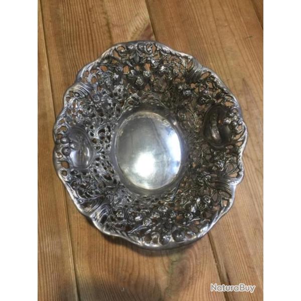 vide poche / coupe / panier plaque argent