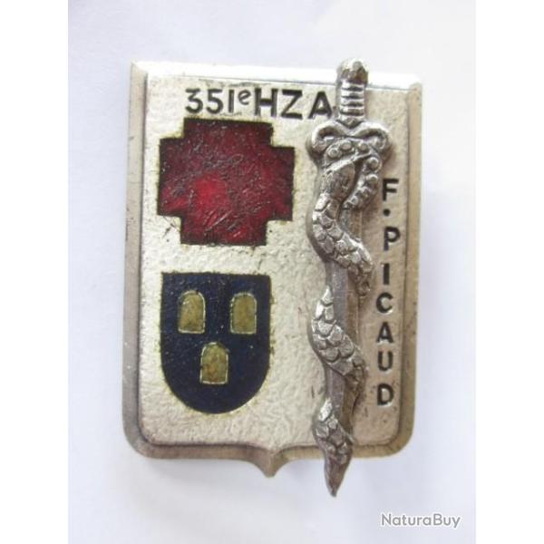 INSIGNE HOPITAL PICAUD SERVICE DE SANTE DES ARMEES 351 HZA BUHL BADEN
