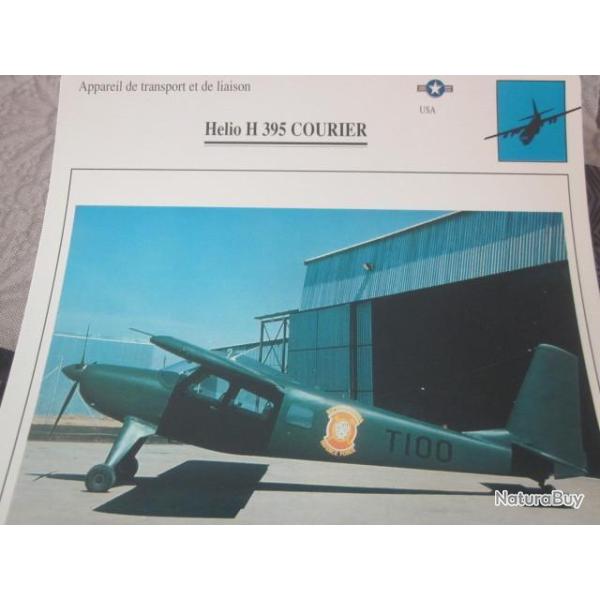 FICHE  AVIATION  TYPE TRANSPORT ET DE LIAISON  /  HELIO H 395 COURIER   USA