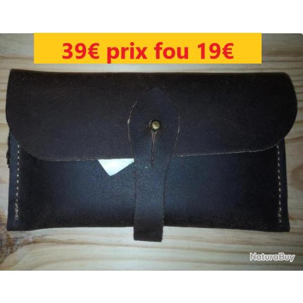 POCHETTE � BALLES CUIR cir�  10 TUBES GRANDES CHASSE       13575