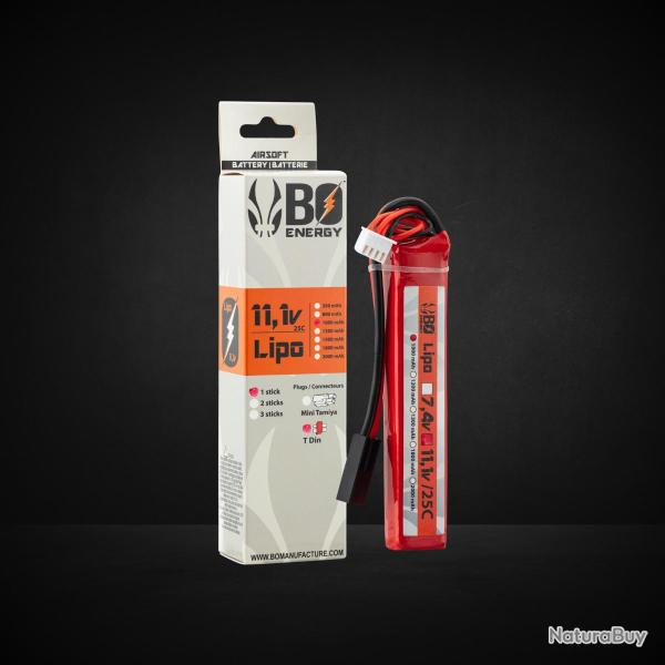 1 stick batterie Lipo 3S 11.1V 1000mAh 25C T-DEAN