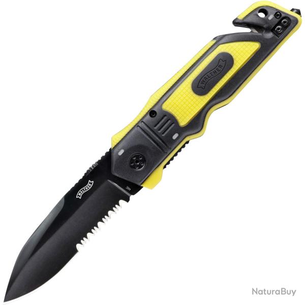 Couteau Walther Emergency Rescue Jaune