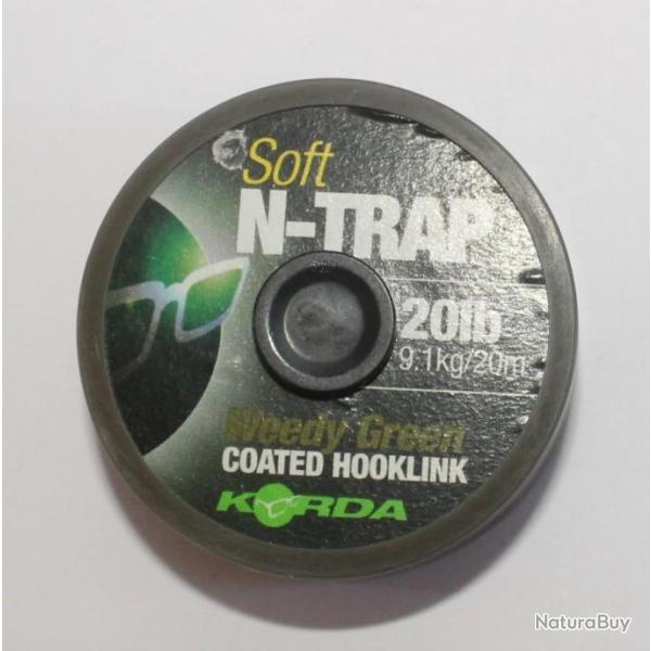 Bobine de tresse Korda N-Trap Soft 20lb Weedy Green