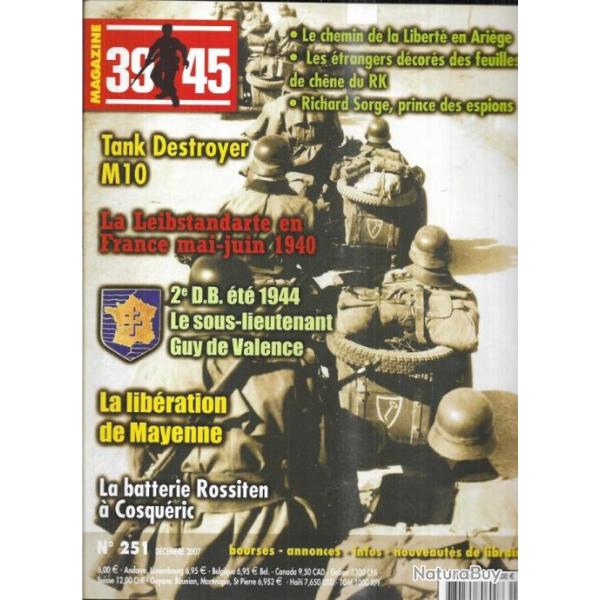 39-45 Magazine 251 leibstandarte en france 1940, lib�ration de mayenne, tank destroyer m10, sorge