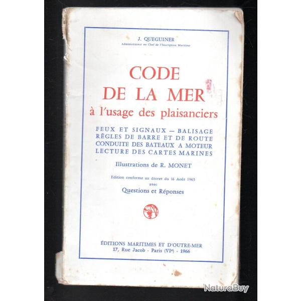 code de la mer � l'usage des plaisanciers 1965 collector !!