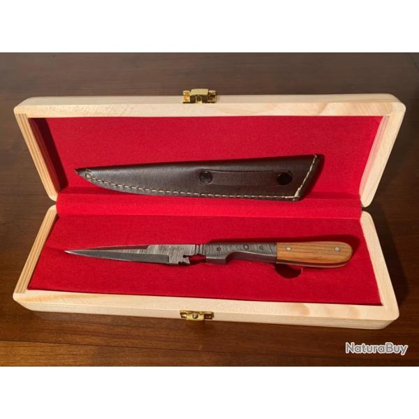 COFFRET CADEAU - STYLET OUVRE LETTRE - DAMAS TECK