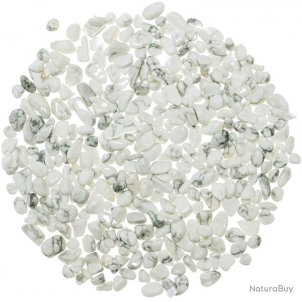 Mini pierres roul�es howlite - 8 � 12 mm - 100 grammes